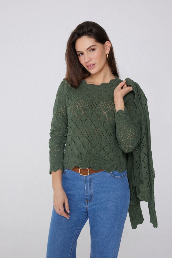 Tezenis Jersey de Manga Larga Perforado de Crochet Precio de fábrica