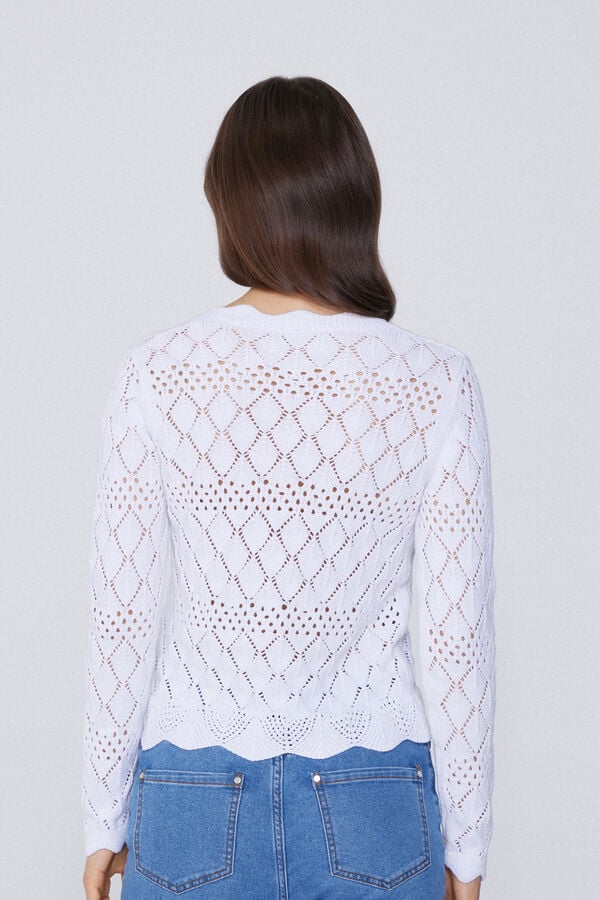 Tezenis Cárdigan de Manga Larga Perforado de Crochet Oferta especial de fábrica