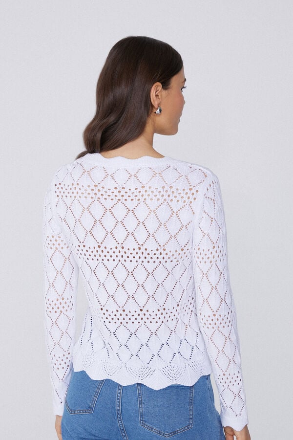 Tezenis Jersey de Manga Larga Perforado de Crochet Solo queda un día