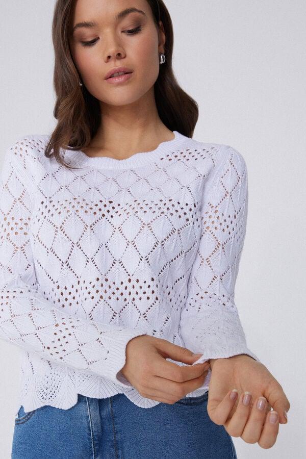 Tezenis Jersey de Manga Larga Perforado de Crochet Solo queda un día
