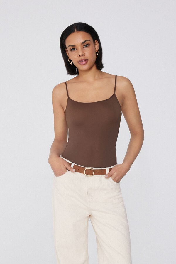 Tezenis Body con Tirantes Finos de Microfibra Liquidación