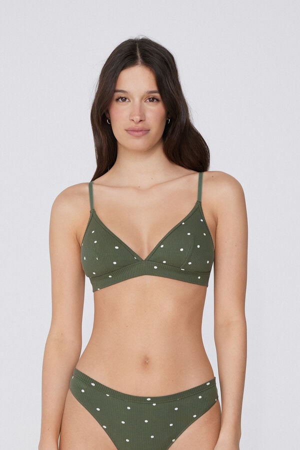 Tezenis Sujetador Triángulo Algodón Lisbon Comfy Rib Tienda de fábrica