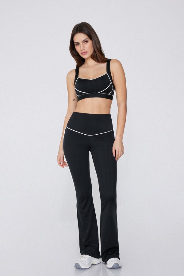 Tezenis Leggings Flare Microfibra con Ribete Venta caliente