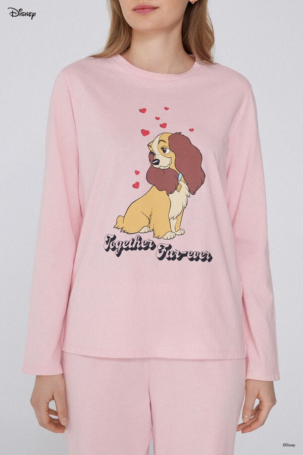 Tezenis Pijama Largo de Algodón con Estampado Disney Lilli Grandes descuentos