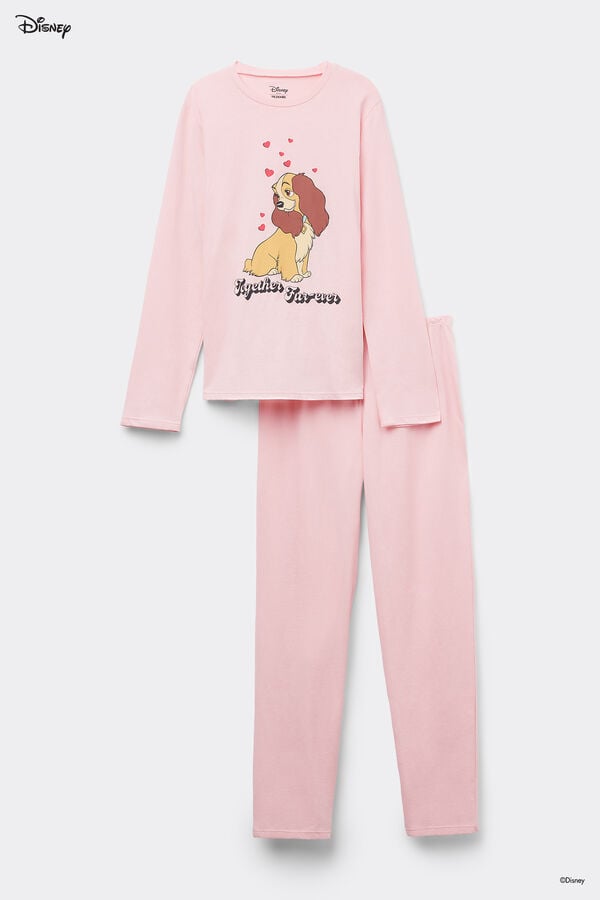 Tezenis Pijama Largo de Algodón con Estampado Disney Lilli Grandes descuentos