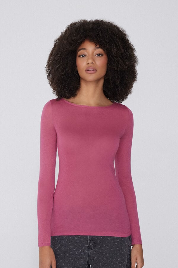 Tezenis Camiseta con Cuello de Barco de Viscosa y Lana Merino Grandes ahorros