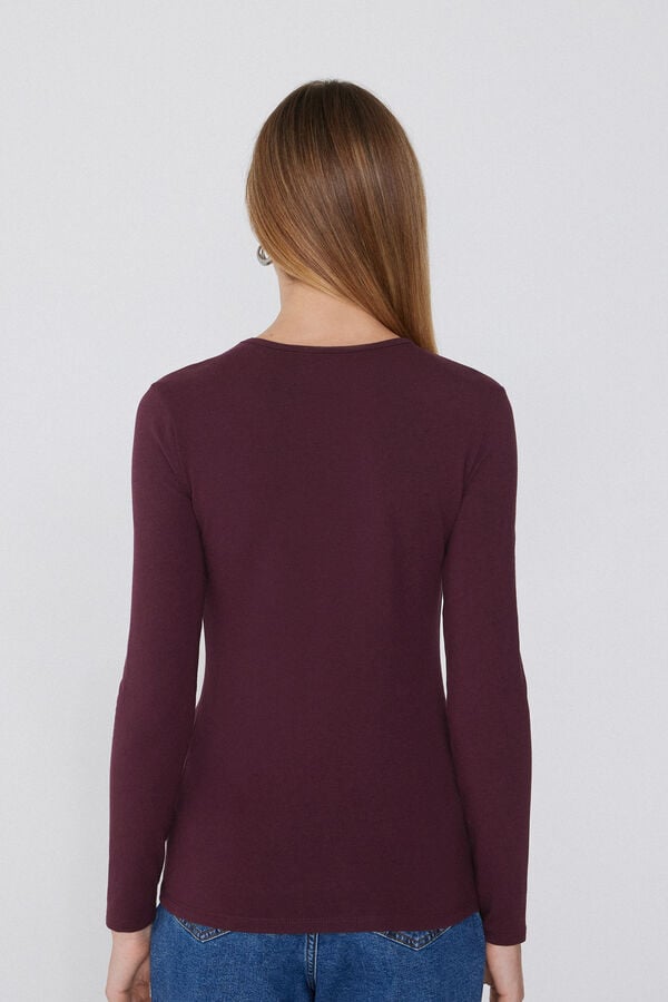 Tezenis Camiseta con Cuello Redondo de Algodón y Modal Térmico Outlet
