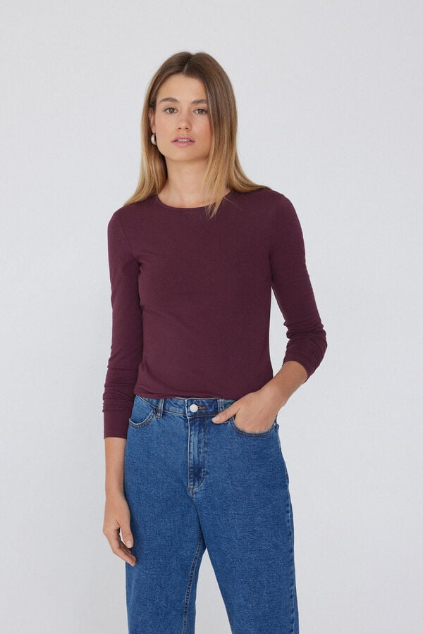 Tezenis Camiseta con Cuello Redondo de Algodón y Modal Térmico Outlet