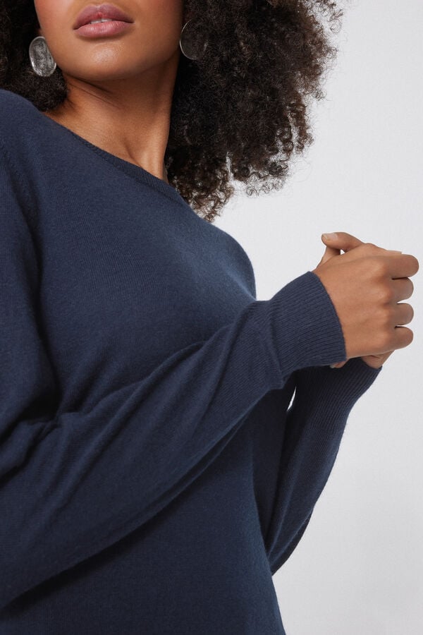 Tezenis Jersey Abrigado con Lana Manga Larga Cuello Redondo Outlet online