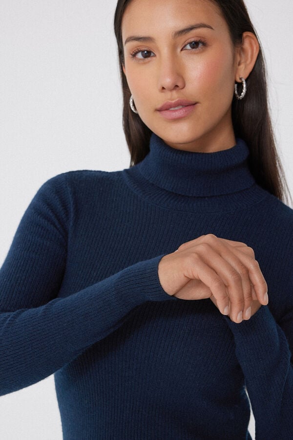 Tezenis Jersey Abrigado Manga Larga Cuello Alto Canalé con Lana Rebajas