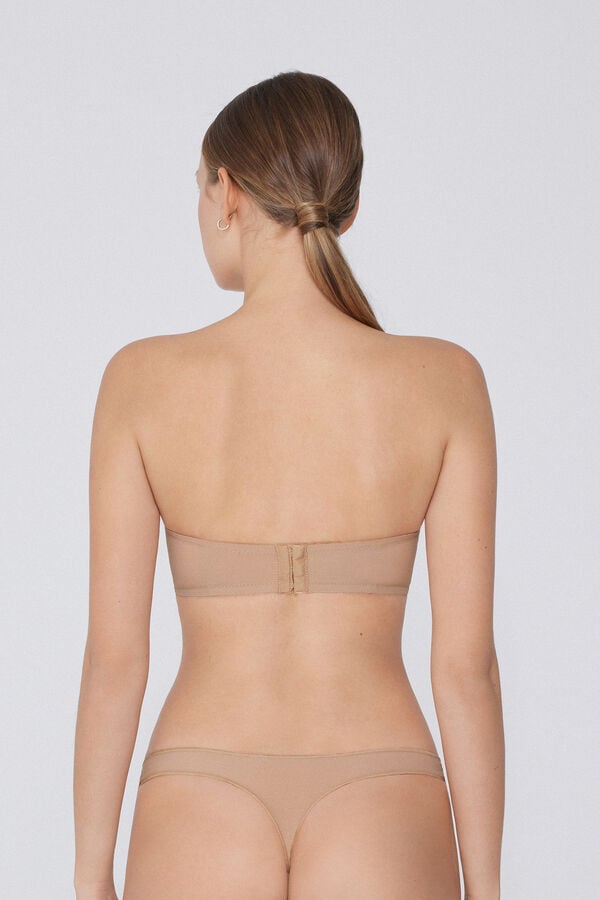 Tezenis Sujetador Bandeau Escotado con Relleno de Microfibra Reciclada Devoluciones gratuitas