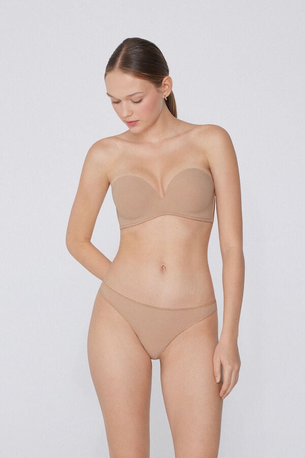 Tezenis Sujetador Bandeau Escotado con Relleno de Microfibra Reciclada Devoluciones gratuitas