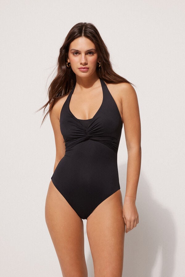 Tezenis Bañador Entero Bandeau con Relleno Ligero Cruzado de Microfibra Reciclada Los más vendidos