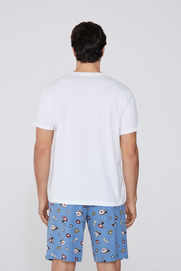 Tezenis Pijama Corto Hombre Media Manga Algodón Estampado Bedtime Ahorra y exporta