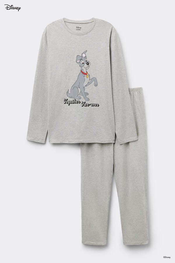 Tezenis Pijama Largo de Algodón con Estampado de Disney de Vagabundo Última moda