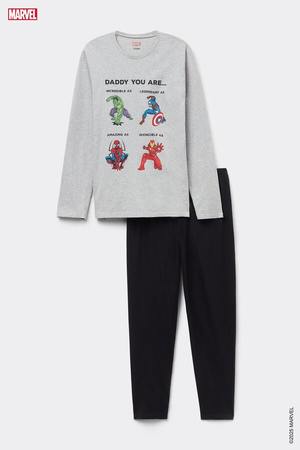 Tezenis Pijama Largo de Algodón con Estampado Integral Avengers Ofertas de temporada