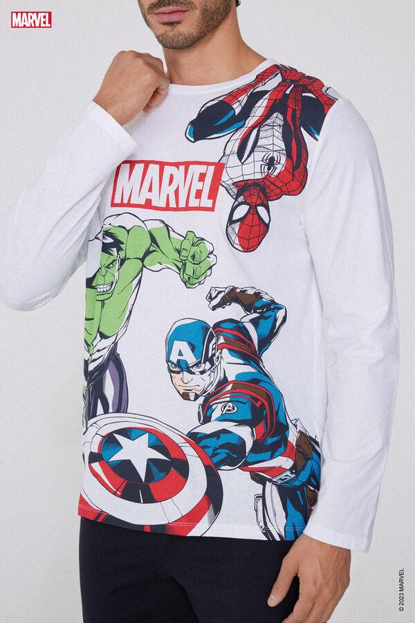 Tezenis Pijama Largo de Algodón con Estampado Avengers Precio ultrabajo