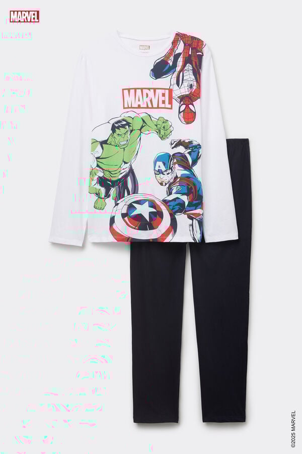 Tezenis Pijama Largo de Algodón con Estampado Avengers Precio ultrabajo