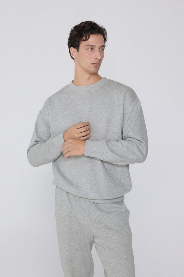 Tezenis Sudadera básica 100 algodón con cuello redondo En oferta
