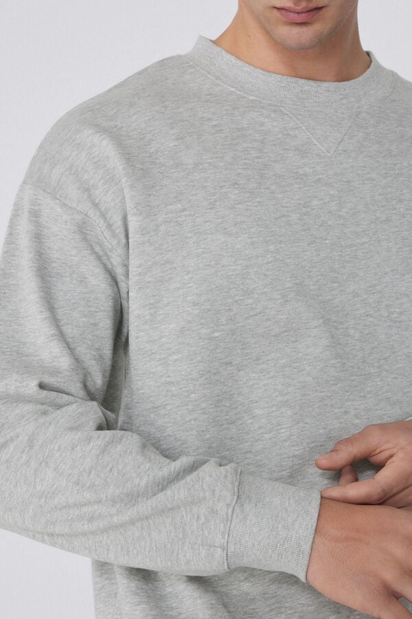 Tezenis Sudadera básica 100 algodón con cuello redondo En oferta