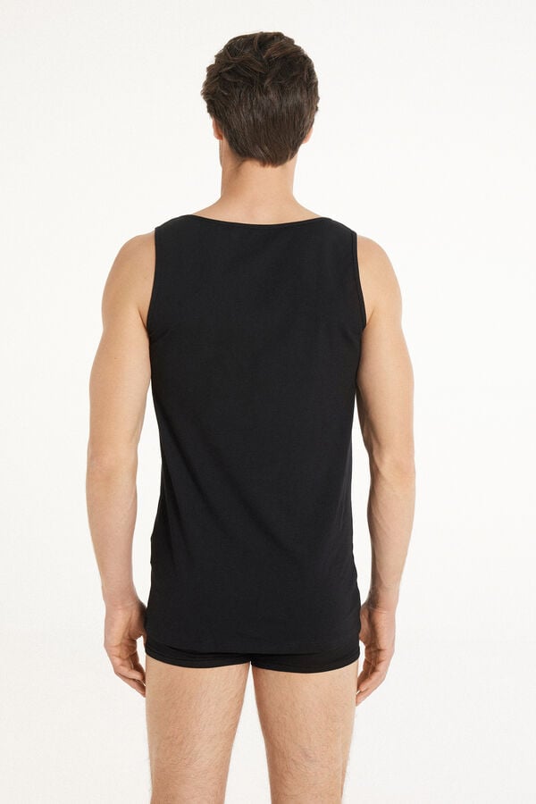 Tezenis Camiseta de Tirantes Anchos de Algodón Elástico Tienda