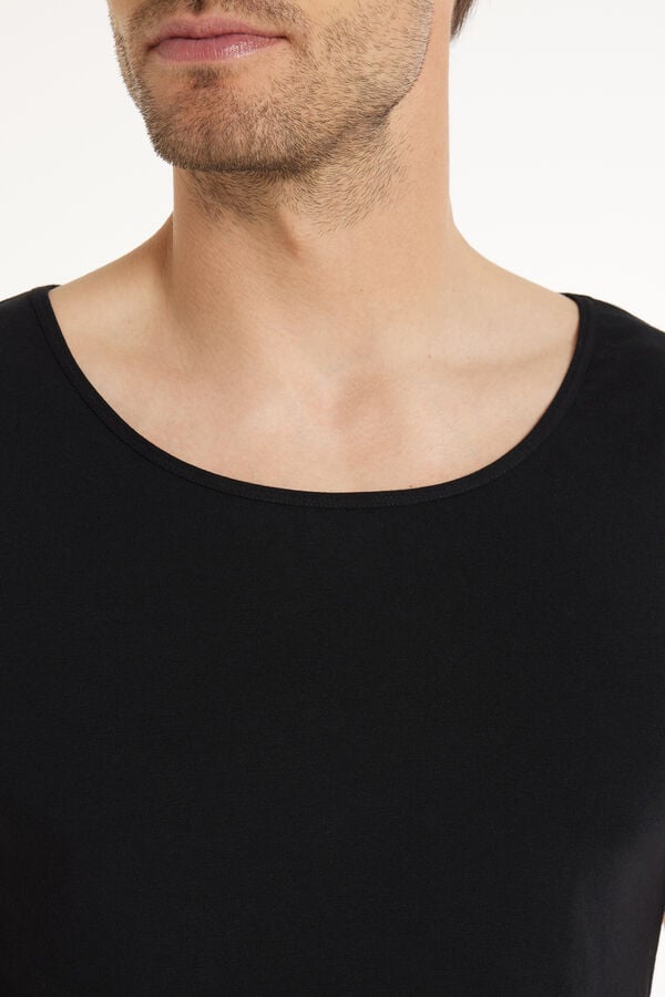 Tezenis Camiseta de Tirantes Anchos de Algodón Elástico Tienda