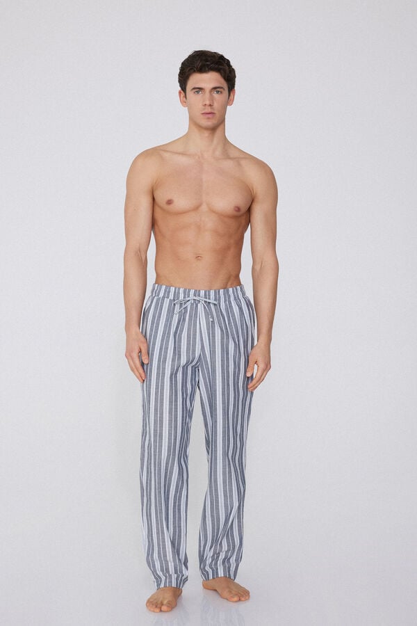 Tezenis Pantalón Largo de Tela de Algodón con Bolsillos Tienda de fábrica