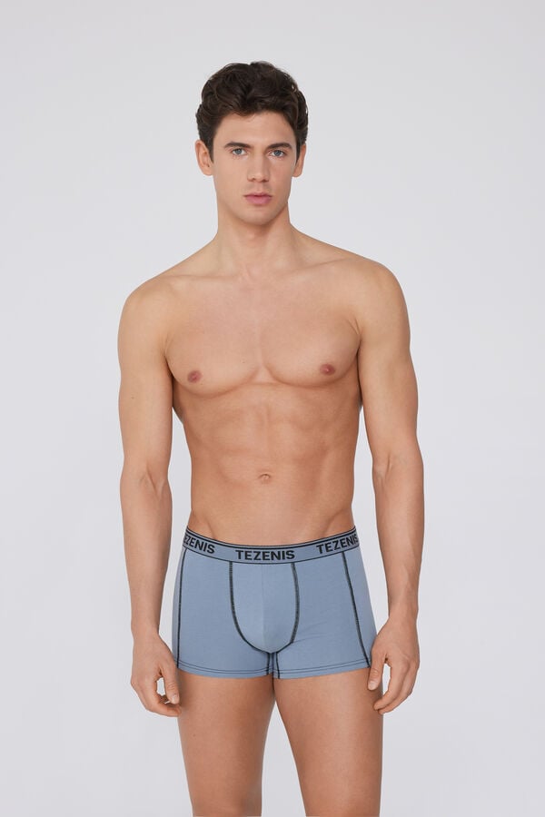 Tezenis Bóxer de Algodón Orgánico con Costuras en Contraste con Logo Descuento