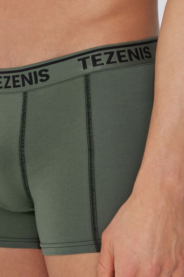 Tezenis Bóxer de Algodón Orgánico con Costuras en Contraste con Logo Tienda