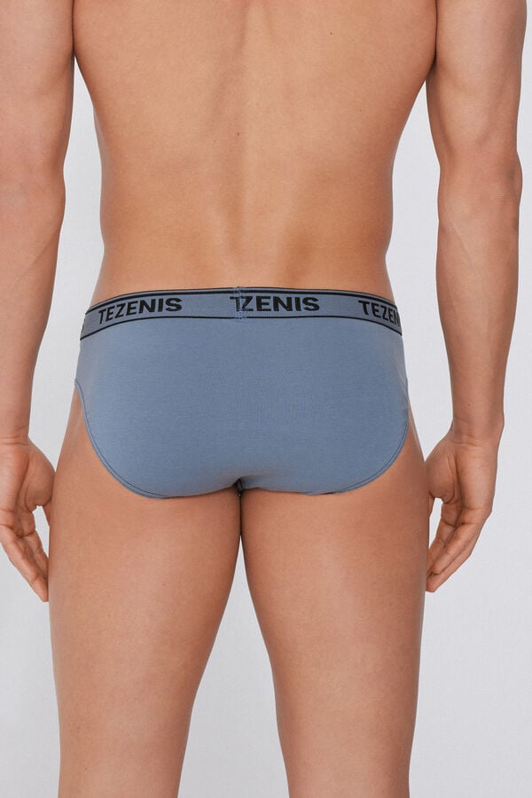 Tezenis Calzoncillos de Algodón con Costuras en Contraste con Logo Liquidación