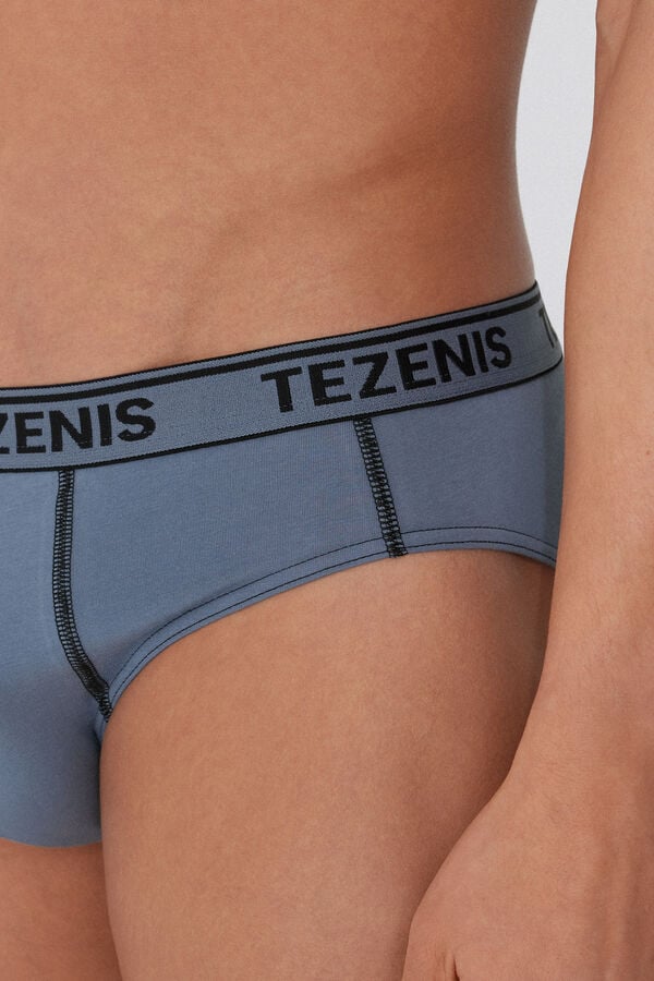 Tezenis Calzoncillos de Algodón con Costuras en Contraste con Logo Liquidación