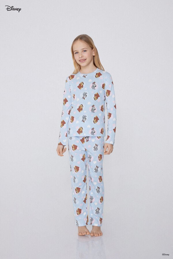 Tezenis Pijama Largo de Algodón con Estampado de Disney de La Dama y el Vagabundo Precio de fábrica