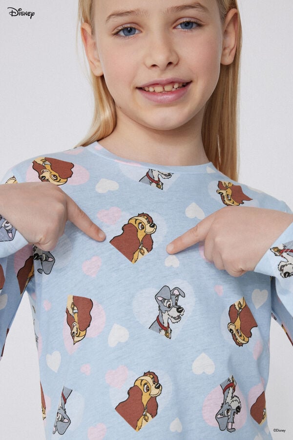 Tezenis Pijama Largo de Algodón con Estampado de Disney de La Dama y el Vagabundo Precio de fábrica