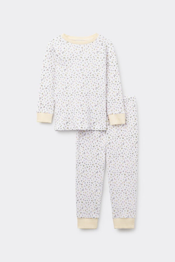 Tezenis Pijama Largo Canalé Algodón Estampado Niña Grandes descuentos