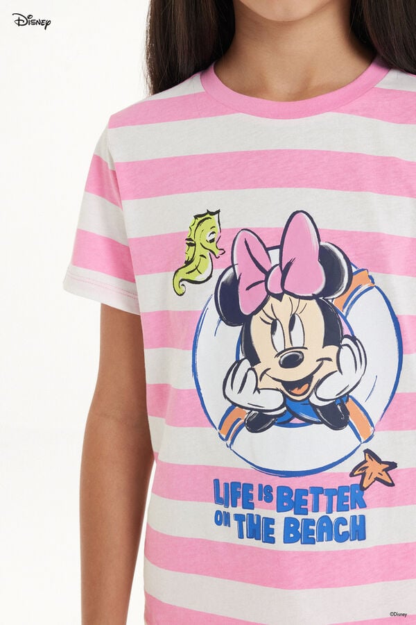 Tezenis Pijama Corto de Algodón con Estampado de Minnie de Disney Tienda de fábrica