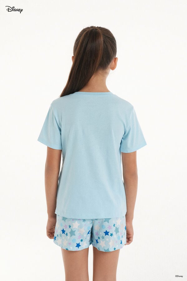 Tezenis Pijama Corto de Algodón con Estampado de Elsa de Frozen Disney Limitado a 3 días
