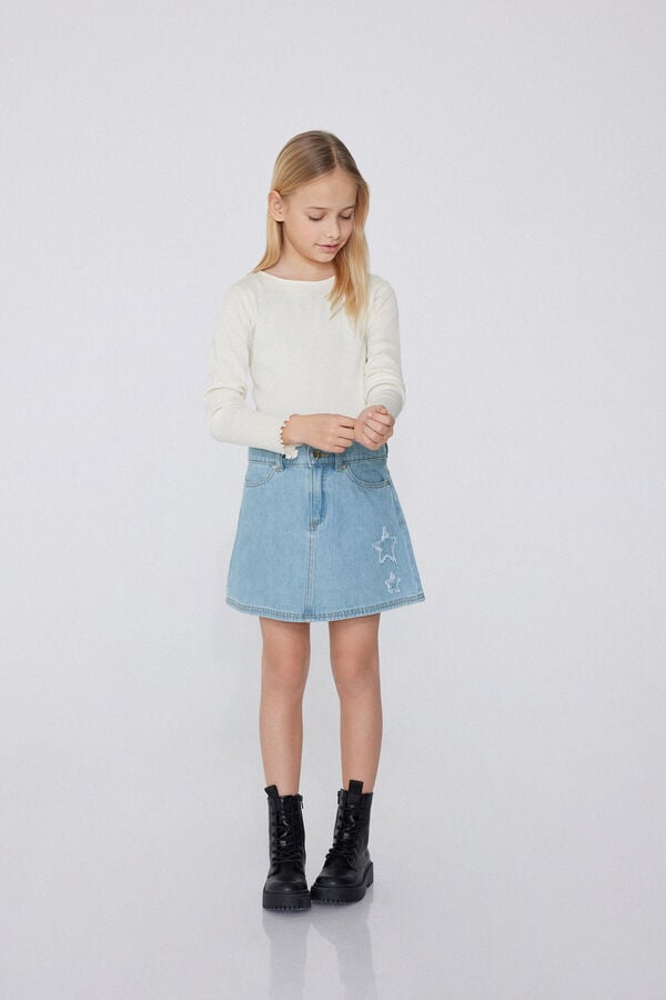 Tezenis Minifalda Denim con Parche de Estrella Niña Envío gratis