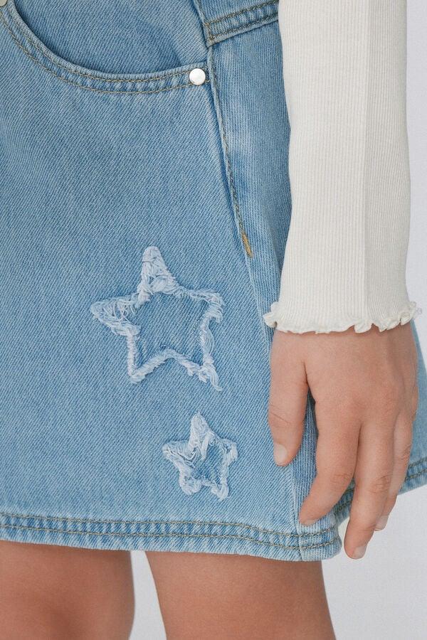 Tezenis Minifalda Denim con Parche de Estrella Niña Envío gratis