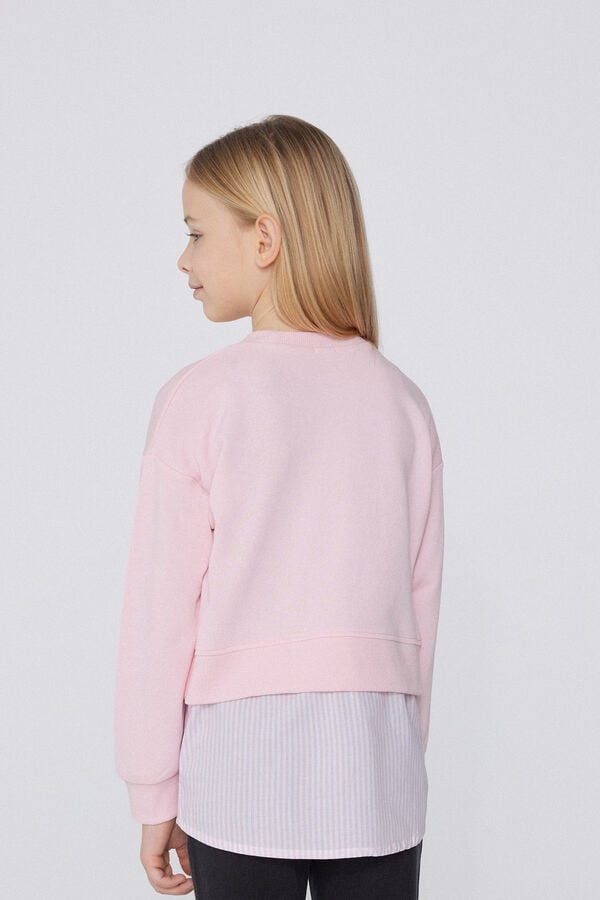 Tezenis Sudadera de Manga Larga en Algodón Efecto Camisa Niña Oferta especial