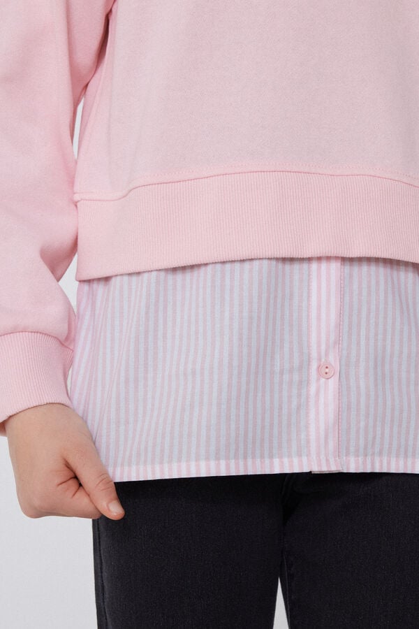 Tezenis Sudadera de Manga Larga en Algodón Efecto Camisa Niña Oferta especial