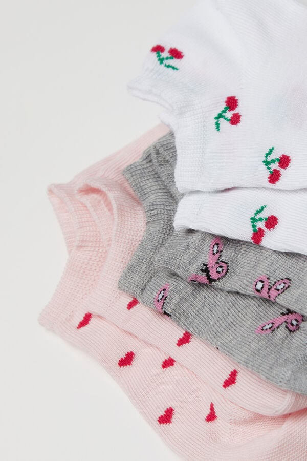 Tezenis 3 Pares Calcetines Tobilleros Algodón Estampado Niña Descuento por venta flash