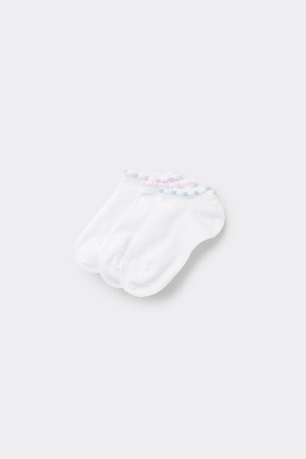 Tezenis 3 Pares de Calcetines Tobilleros con Refuerzos de Algodón Estampados para Niña Ofertas de temporada