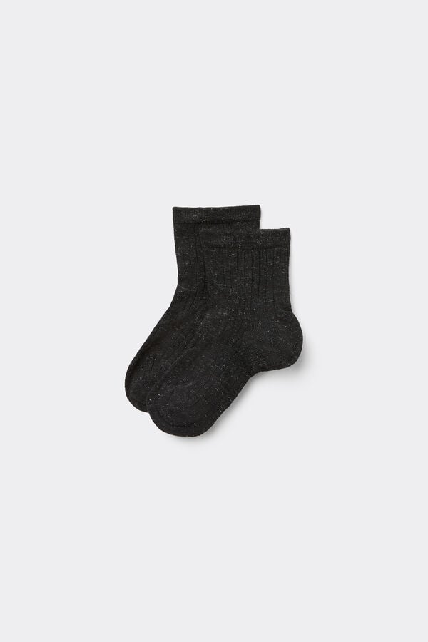 Tezenis Calcetines Cortos de Viscosa de Canalé para Niña