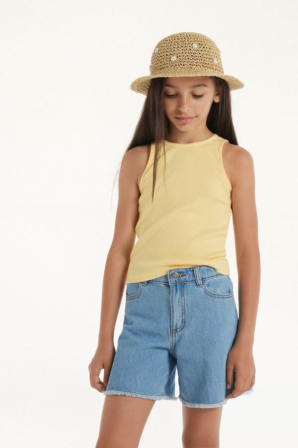 Tezenis Camiseta de Tirantes Anchos de Canalé para Niña ÚLTIMAS EDICIONES