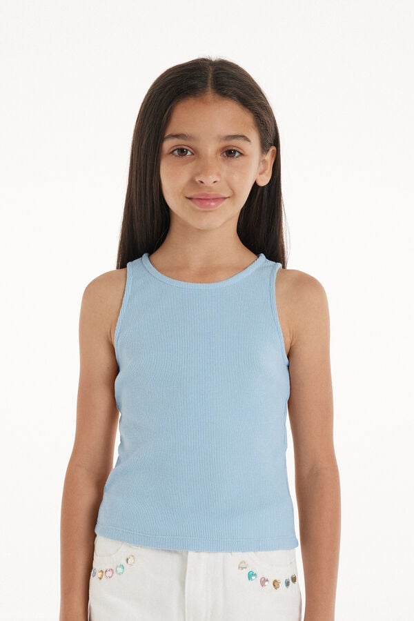Tezenis Camiseta de Tirantes Anchos de Canalé para Niña