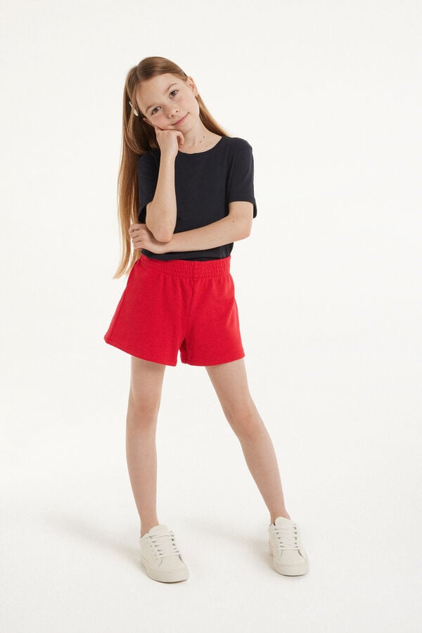 Tezenis Pantalón Corto de Felpa de Algodón Básico para Niña Solo hoy