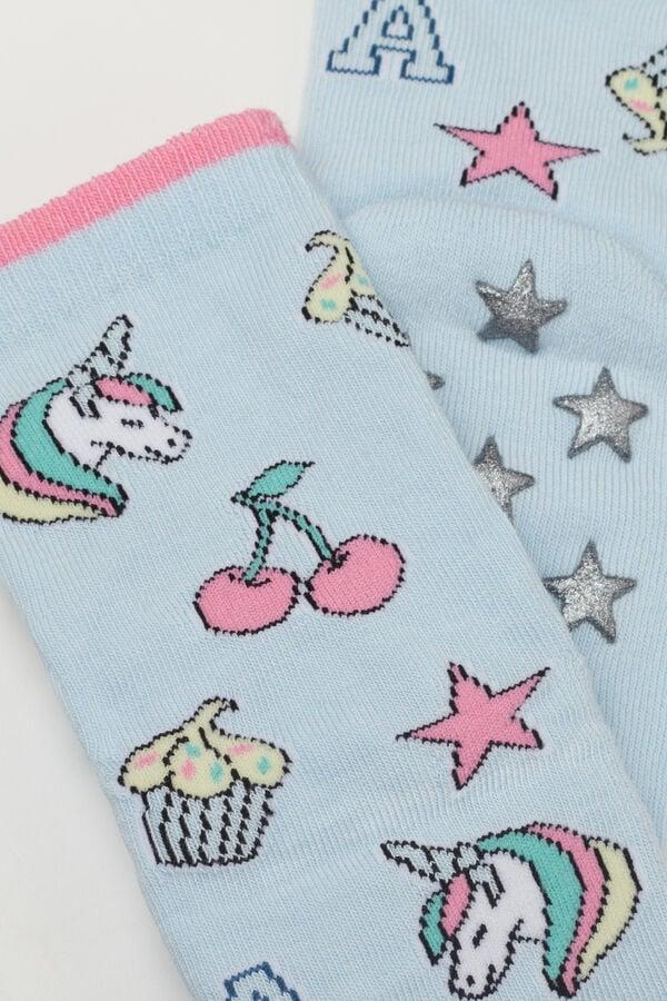 Tezenis Calcetines Antideslizantes Algodón Ligero Estampado para Niña Ofertas especiales