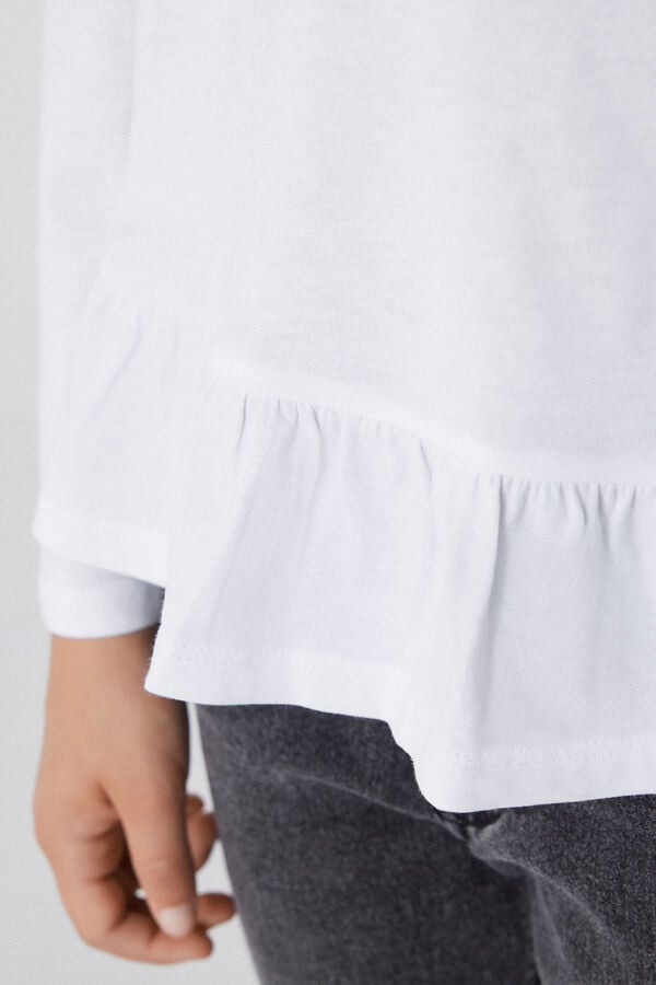 Tezenis Camiseta Manga Larga Algodón con Volante Mejor oferta