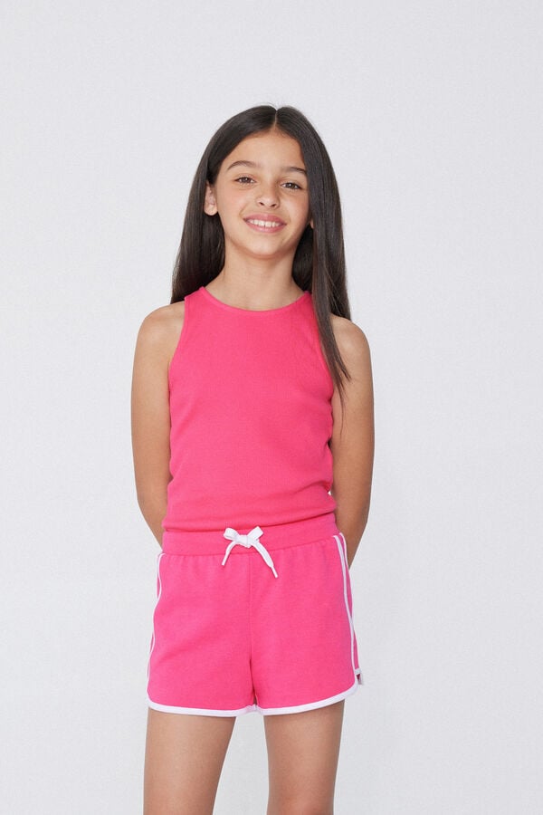 Tezenis Camiseta de Tirantes Anchos de Canalé para Niña ÚLTIMAS EDICIONES