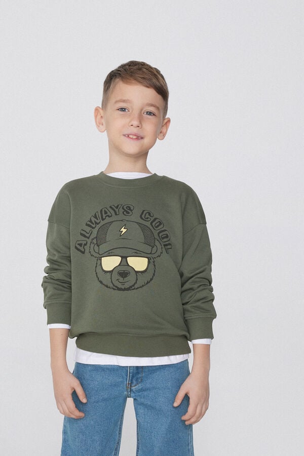 Tezenis Sudadera Manga Larga con Estampado para Niño Descuentos del mes